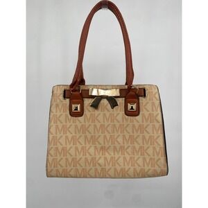 Women's Mary‎ King Monogram Satchel Bag Bow Detail Top Handle Purse